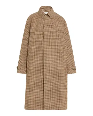 Brandon Maxwell Quinn Houndstooth Single-Breasted Driving Coat | Thumbnail 1 Brandon Maxwell Quinn Houndstooth Single-Breasted Driving Coat | Thumbnail 1