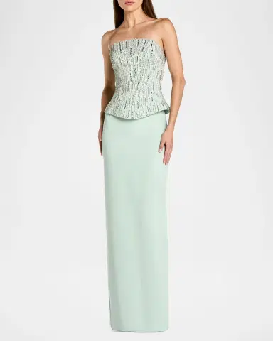 Mac Duggal Embellished Corset Strapless Column Gown | Thumbnail 2 Mac Duggal Embellished Corset Strapless Column Gown | Thumbnail 2