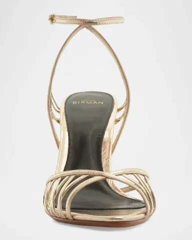 Alexandre Birman 85mm Solene Metallic Leather Sandals | Thumbnail 3 Alexandre Birman 85mm Solene Metallic Leather Sandals | Thumbnail 3