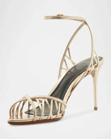 Alexandre Birman 85mm Solene Metallic Leather Sandals | Thumbnail 4 Alexandre Birman 85mm Solene Metallic Leather Sandals | Thumbnail 4