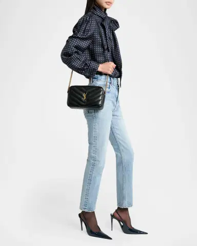 Saint Laurent LouLou YSL Chevron Quilted Crossbody Bag | Thumbnail 14 Saint Laurent LouLou YSL Chevron Quilted Crossbody Bag | Thumbnail 14