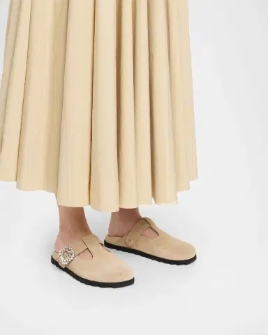 Roger Vivier Slidy Viv Suede T-Strap Mules | Thumbnail 2 Roger Vivier Slidy Viv Suede T-Strap Mules | Thumbnail 2
