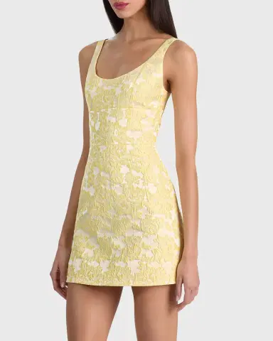 ALICE + OLIVIA Charlotte Floral Jacquard Mini Dress | Thumbnail 5 ALICE + OLIVIA Charlotte Floral Jacquard Mini Dress | Thumbnail 5