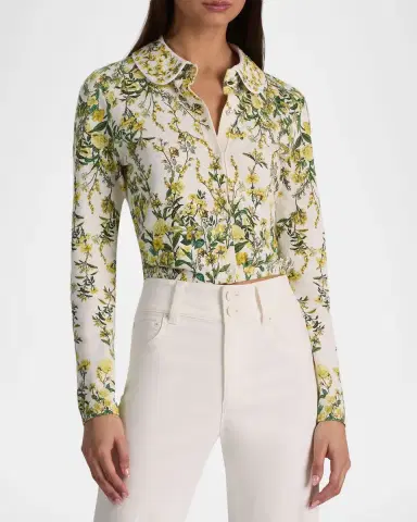 ALICE + OLIVIA Carson Printed Cardigan | Thumbnail 4 ALICE + OLIVIA Carson Printed Cardigan | Thumbnail 4