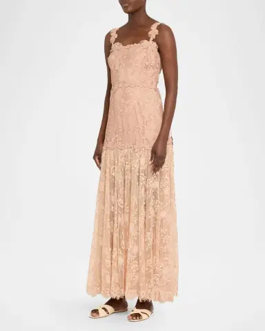Kobi Halperin Ana Sleeveless Square-Neck Lace Maxi Dress | Thumbnail 4 Kobi Halperin Ana Sleeveless Square-Neck Lace Maxi Dress | Thumbnail 4