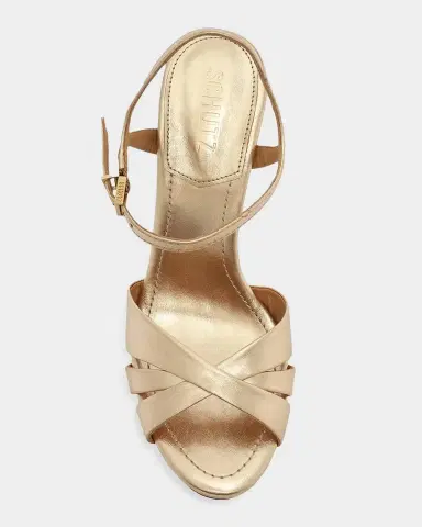 Schutz Keefa High Metallic Leather Platform Sandals | Thumbnail 4 Schutz Keefa High Metallic Leather Platform Sandals | Thumbnail 4