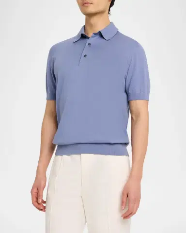 Zegna Men's Osai Cotton Polo Shirt | Thumbnail 4 Zegna Men's Osai Cotton Polo Shirt | Thumbnail 4