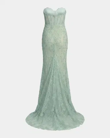 Mac Duggal Embellished Floral Lace Sweetheart Gown | Thumbnail 5 Mac Duggal Embellished Floral Lace Sweetheart Gown | Thumbnail 5