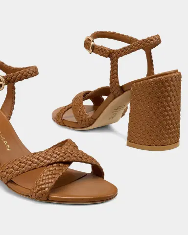Stuart Weitzman 85mm Alyssa Woven Leather Ankle-Strap Sandals | Thumbnail 3 Stuart Weitzman 85mm Alyssa Woven Leather Ankle-Strap Sandals | Thumbnail 3