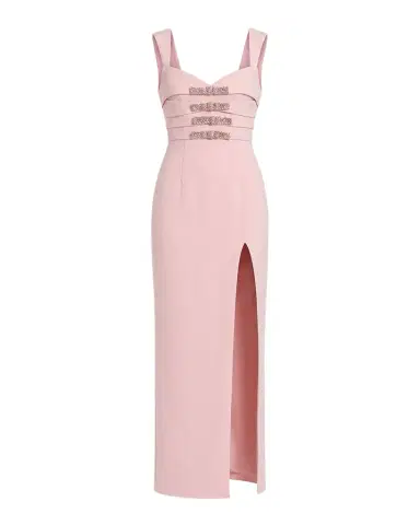 Mac Duggal Bow-Embellished Crepe Column Gown | Thumbnail 1 Mac Duggal Bow-Embellished Crepe Column Gown | Thumbnail 1