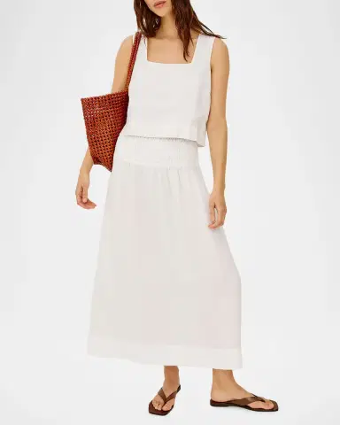 RAILS Akira Square-Neck Linen Crop Top | Thumbnail 2 RAILS Akira Square-Neck Linen Crop Top | Thumbnail 2