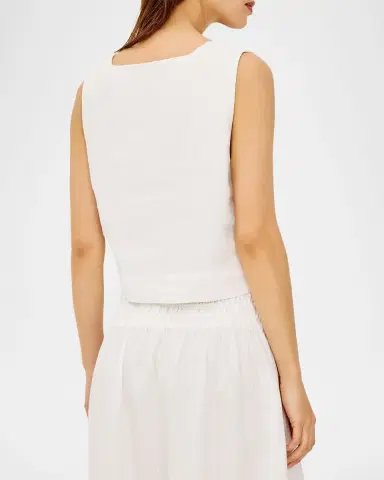 RAILS Akira Square-Neck Linen Crop Top | Thumbnail 3 RAILS Akira Square-Neck Linen Crop Top | Thumbnail 3