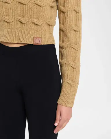 Stella McCartney Cable Knit Crop Crewneck Sweater | Thumbnail 5 Stella McCartney Cable Knit Crop Crewneck Sweater | Thumbnail 5