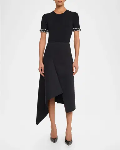 Elie Tahari The Rose Ruffle Short-Sleeve Shirt | Thumbnail 2 Elie Tahari The Rose Ruffle Short-Sleeve Shirt | Thumbnail 2