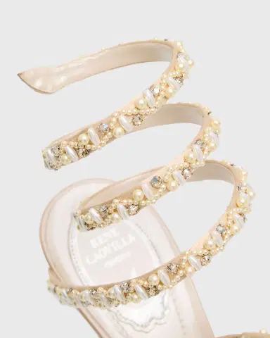 René Caovilla Cleo Pearly Crystal Snake-Wrap Sandals | Thumbnail 6 René Caovilla Cleo Pearly Crystal Snake-Wrap Sandals | Thumbnail 6