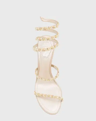 René Caovilla Cleo Pearly Crystal Snake-Wrap Sandals | Thumbnail 7 René Caovilla Cleo Pearly Crystal Snake-Wrap Sandals | Thumbnail 7