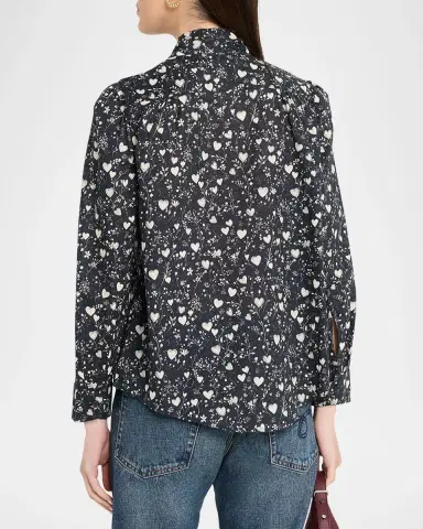 R13 ong-Sleeve Tie-Neck Cotton Shirt | Thumbnail 3 R13 ong-Sleeve Tie-Neck Cotton Shirt | Thumbnail 3