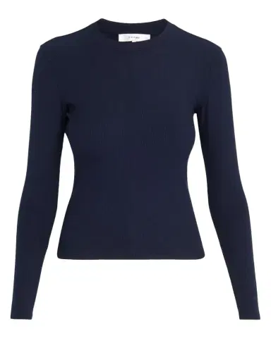 FRAME The Long-Sleeve Ribbed Crewneck Top | Thumbnail 1 FRAME The Long-Sleeve Ribbed Crewneck Top | Thumbnail 1
