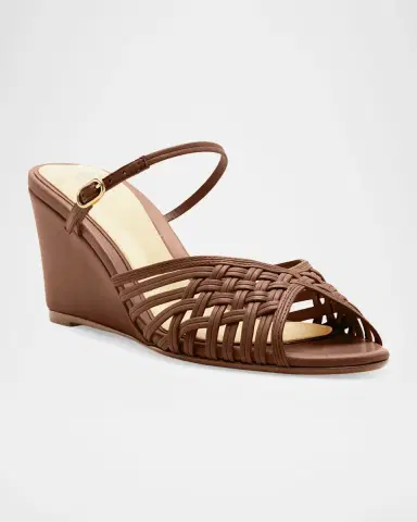 Alexandre Birman 75mm Lilian Leather Wedge Mules | Thumbnail 2 Alexandre Birman 75mm Lilian Leather Wedge Mules | Thumbnail 2
