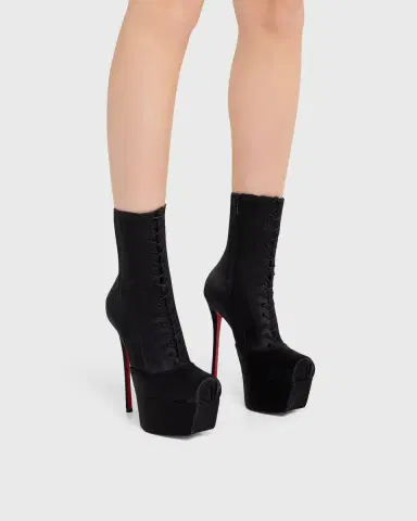 Christian Louboutin 160mm Pavlova Satin Platform Booties | Thumbnail 2 Christian Louboutin 160mm Pavlova Satin Platform Booties | Thumbnail 2