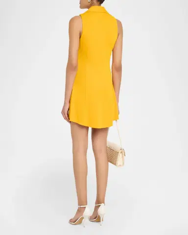 Cinq à Sept Melinda Gathered Button-Front Mini Dress | Thumbnail 3 Cinq à Sept Melinda Gathered Button-Front Mini Dress | Thumbnail 3