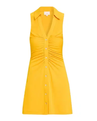Cinq à Sept Melinda Gathered Button-Front Mini Dress | Thumbnail 1 Cinq à Sept Melinda Gathered Button-Front Mini Dress | Thumbnail 1