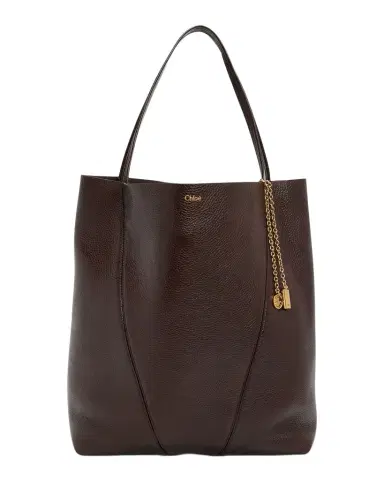 Chloé Spin Grained Leather Tote Bag | Thumbnail 1 Chloé Spin Grained Leather Tote Bag | Thumbnail 1