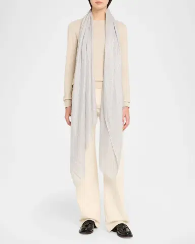 Brunello Cucinelli Sparkling Cashmere and Silk Scarf | Thumbnail 2 Brunello Cucinelli Sparkling Cashmere and Silk Scarf | Thumbnail 2