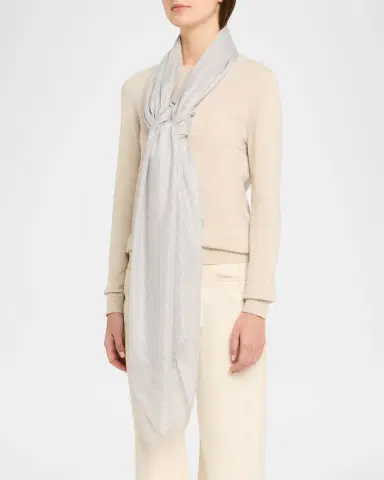Brunello Cucinelli Sparkling Cashmere and Silk Scarf | Thumbnail 3 Brunello Cucinelli Sparkling Cashmere and Silk Scarf | Thumbnail 3