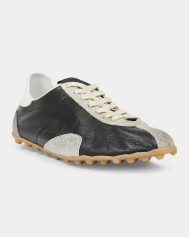 Maison Margiela Men's Sprinters Nylon and Leather Low-Top Sneakers | Thumbnail 2 Maison Margiela Men's Sprinters Nylon and Leather Low-Top Sneakers | Thumbnail 2