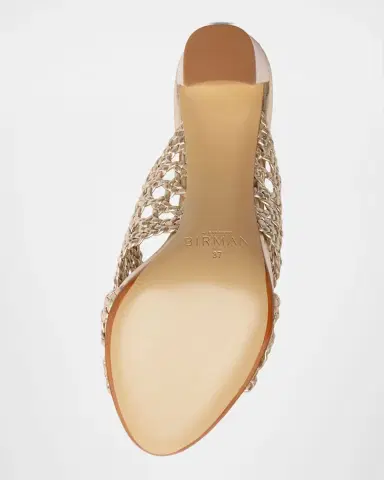 Alexandre Birman 75mm Belinda Woven Metallic Leather Mules | Thumbnail 6 Alexandre Birman 75mm Belinda Woven Metallic Leather Mules | Thumbnail 6