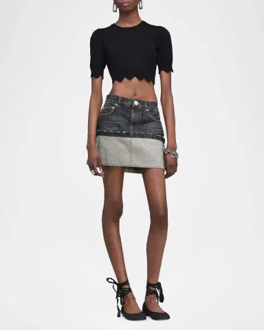Marc Jacobs Cuffed Denim Mini Skirt | Thumbnail 2 Marc Jacobs Cuffed Denim Mini Skirt | Thumbnail 2