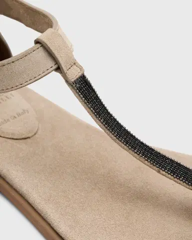 Brunello Cucinelli Suede Monili Sandals | Thumbnail 5 Brunello Cucinelli Suede Monili Sandals | Thumbnail 5