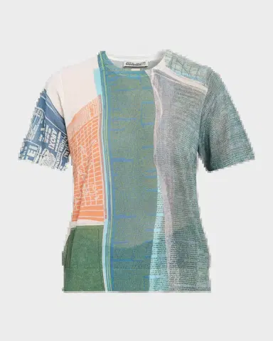 Jason Wu Collection Short-Sleeve Knit Top with "Platter" Artwork by Robert Rauschenberg | Thumbnail 2 Jason Wu Collection Short-Sleeve Knit Top with "Platter" Artwork by Robert Rauschenberg | Thumbnail 2