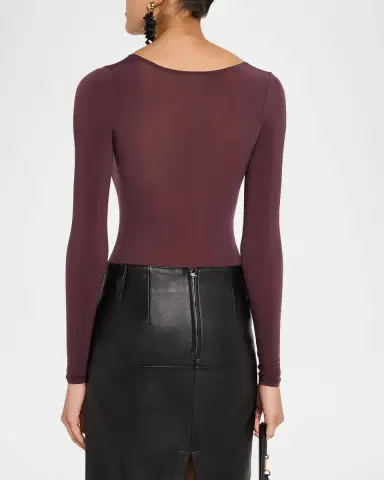 Wolford Buenos Aires Long-Sleeve Semi-Sheer Bodysuit | Thumbnail 3 Wolford Buenos Aires Long-Sleeve Semi-Sheer Bodysuit | Thumbnail 3