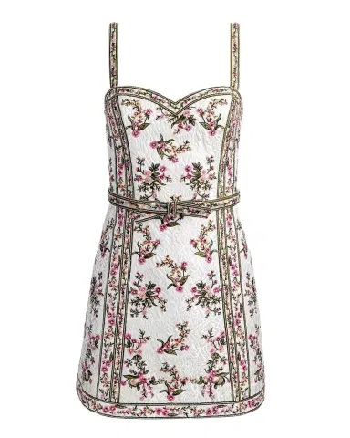 ALICE + OLIVIA Katia Embroidered Jacquard Mini Dress | Thumbnail 1 ALICE + OLIVIA Katia Embroidered Jacquard Mini Dress | Thumbnail 1