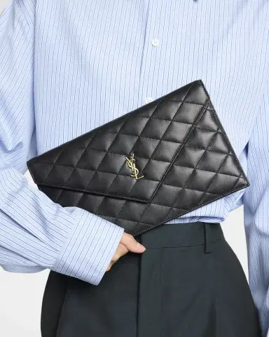 Saint Laurent Paris Pouch in Lambskin Leather | Thumbnail 11 Saint Laurent Paris Pouch in Lambskin Leather | Thumbnail 11
