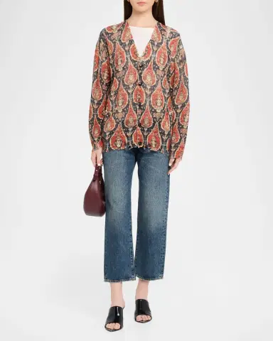 R13 Printed Boyfriend Cardigan | Thumbnail 2 R13 Printed Boyfriend Cardigan | Thumbnail 2