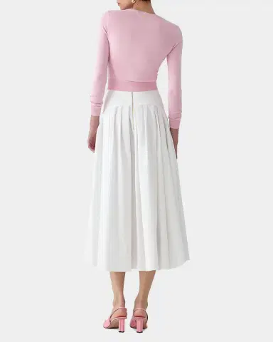 Carolina Herrera Drop-Waist Pleated Midi Skirt | Thumbnail 3 Carolina Herrera Drop-Waist Pleated Midi Skirt | Thumbnail 3
