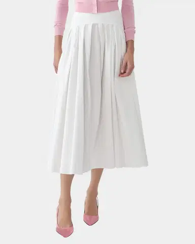 Carolina Herrera Drop-Waist Pleated Midi Skirt | Thumbnail 4 Carolina Herrera Drop-Waist Pleated Midi Skirt | Thumbnail 4