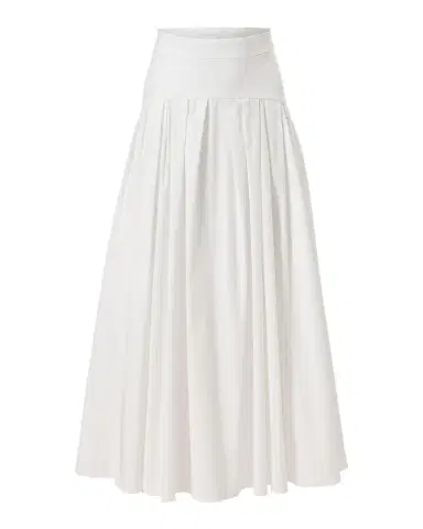 Carolina Herrera Drop-Waist Pleated Midi Skirt | Thumbnail 1 Carolina Herrera Drop-Waist Pleated Midi Skirt | Thumbnail 1
