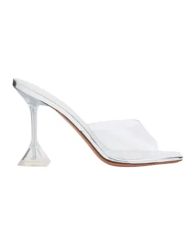 Amina Muaddi 70mm Lupita Transparent Mule Sandals | Thumbnail 1 Amina Muaddi 70mm Lupita Transparent Mule Sandals | Thumbnail 1