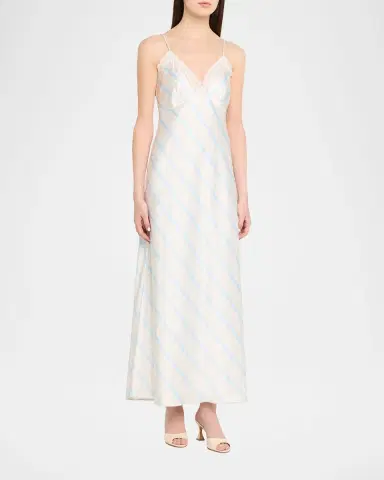 LoveShackFancy Manuela Floral Satin Slip Dress | Thumbnail 4 LoveShackFancy Manuela Floral Satin Slip Dress | Thumbnail 4