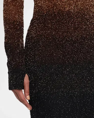 Pamella Roland Ombre Signature Sequin Illusion Trumpet Gown | Thumbnail 5 Pamella Roland Ombre Signature Sequin Illusion Trumpet Gown | Thumbnail 5