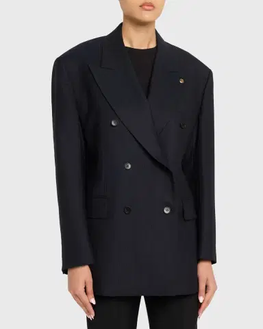 Versace Oversized Double-Breasted Blazer | Thumbnail 4 Versace Oversized Double-Breasted Blazer | Thumbnail 4