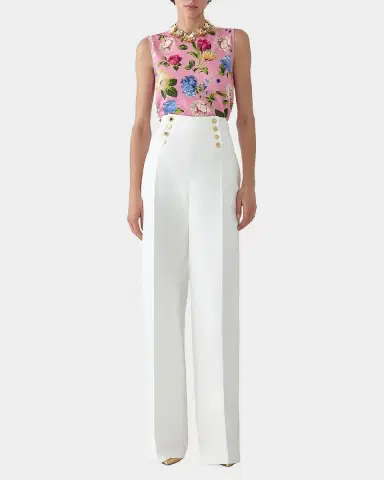 Carolina Herrera Floral-Print Knit Crewneck Tank Top | Thumbnail 2 Carolina Herrera Floral-Print Knit Crewneck Tank Top | Thumbnail 2
