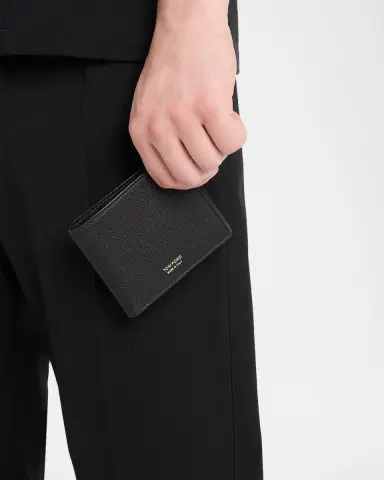 Tom Ford Men's Grained Leather T-Line Bifold Wallet | Thumbnail 4 Tom Ford Men's Grained Leather T-Line Bifold Wallet | Thumbnail 4