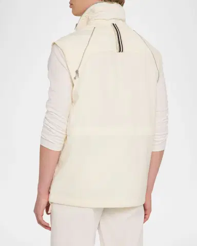 MORDECAI Men 's Parachute Multi-Zip Nylon Vest | Thumbnail 3 MORDECAI Men 's Parachute Multi-Zip Nylon Vest | Thumbnail 3