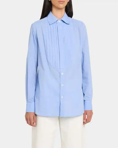 SÉBLINE Bunny Pleated Bib Button-Down Shirt | Thumbnail 4 SÉBLINE Bunny Pleated Bib Button-Down Shirt | Thumbnail 4