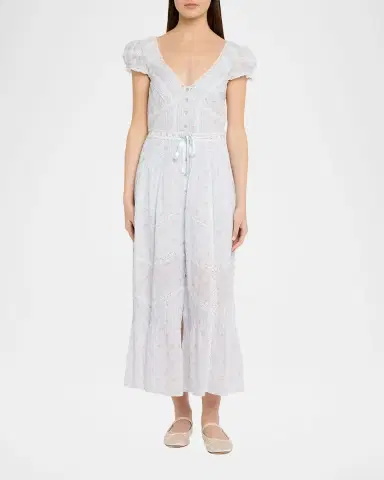 LoveShackFancy Aurela Floral Cotton Maxi Dress | Thumbnail 2 LoveShackFancy Aurela Floral Cotton Maxi Dress | Thumbnail 2